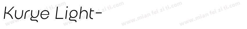 Kurye Light字体转换